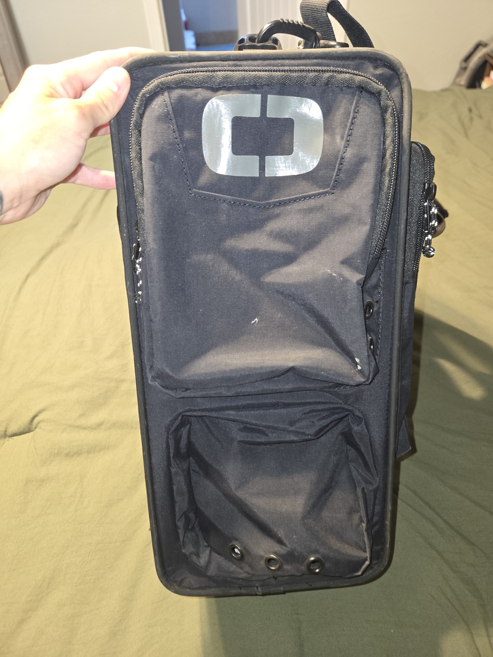OGIO Black Locker Bag with UNS WorkReady Logo and Yellow Accent - Picture 4 of 5